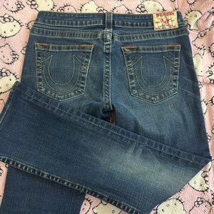 True religion low rise straight leg jeans